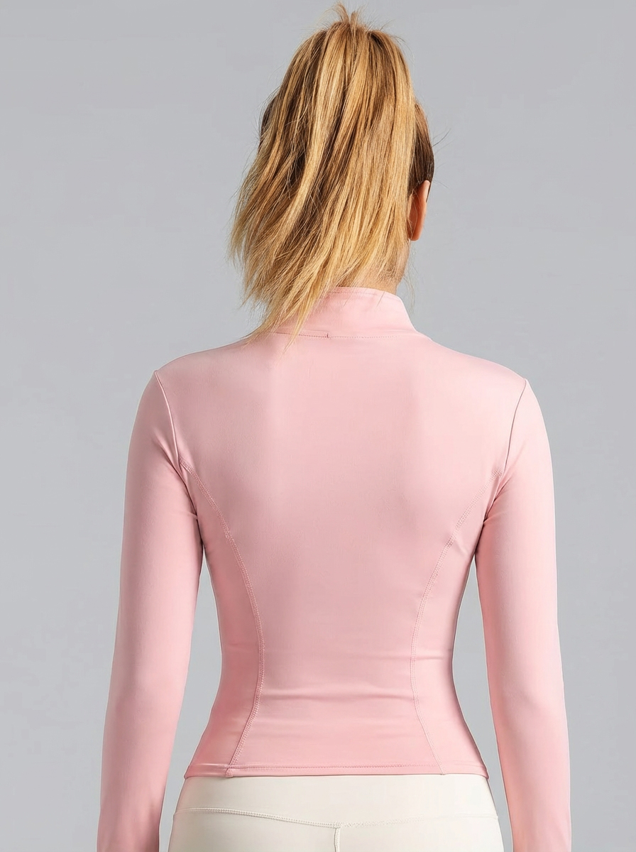 New Women Light Pink Yoga Coat - Yoga Fitness Up 评论和价格