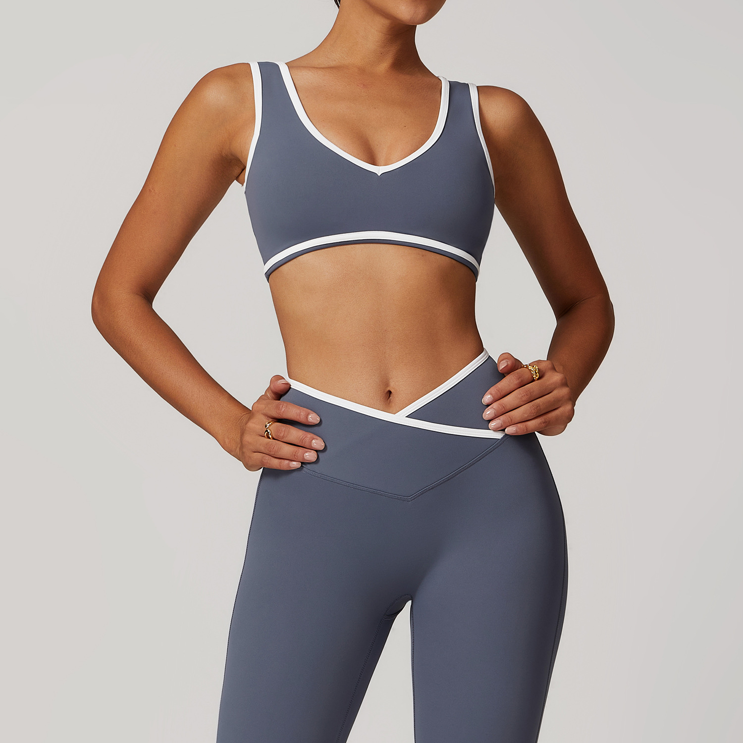 V-Neck Sports Bra Women Top Pu - Yoga Fitness Up 评论和价格