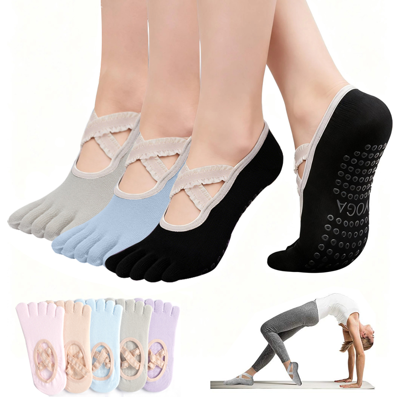 Ladies Non-Slip Pilates Socks  - Yoga Fitness Pilates 评论和价格