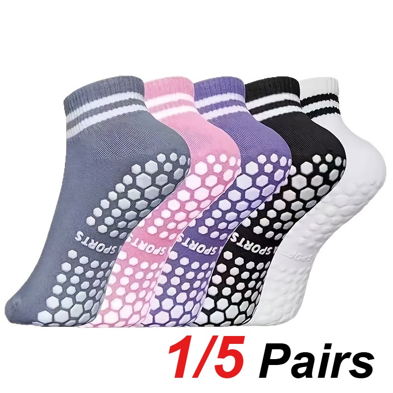 1/5 Pair Women's Silicone Anti - Yoga Fitness Pilates 评论和价格
