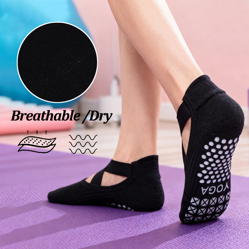 Women Non-Slip Yoga Socks Sili - Yoga Fitness Pilates 评论和价格